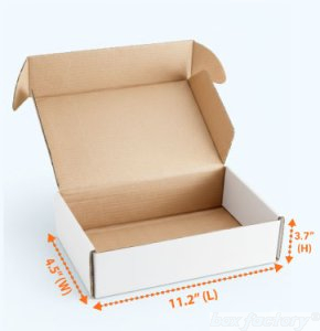 Mailer White Box (3 Ply) 11.2 x 4.5 x 3.7 Inch