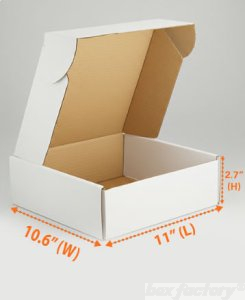 Mailer White Box (3 Ply) 11 x 10.6 x 2.7 Inch