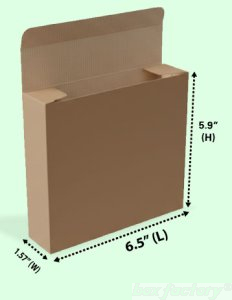 Tuck & Tuck Brown Box (3 Ply) 6.5 x 1.57 x 5.9 Inch