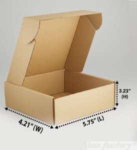 Mailer Brown Box (3 Ply) 5.75x4.21x3.23 Inch