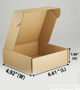 Mailer Brown Box (3 Ply) 6.61x4.92x1.89 Inch