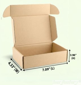 Mailer Brown Box (3 Ply) 7.07x4.33x3.96 Inch