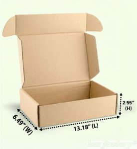 Mailer Brown Box (3 Ply) 13.18x6.49x2.55 Inch