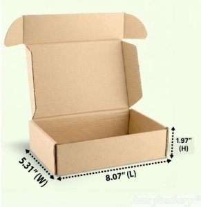 Mailer Brown Box (3 Ply) 8.07x5.31x1.97 Inch