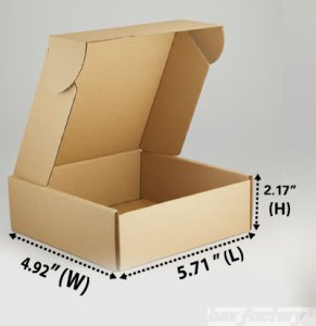 Mailer Brown Box (3 Ply) 5.71x4.92x2.17 Inch