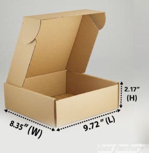Mailer Brown Box (3 Ply) 9.72x8.35x2.17 Inch
