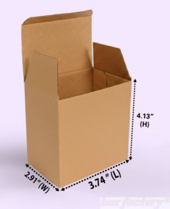 Tuck Brown Box (3 Ply) 3.74x2.91x4.13 Inch