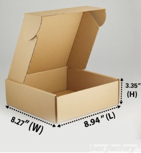 Mailer Brown Box (3 Ply) 8.94x8.27x3.35 Inch