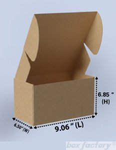 Mailer Brown Box (3 Ply) 9.06x6.50x6.85 Inch