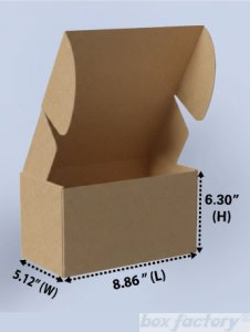 Mailer Brown Box (3 Ply) 8.86x5.12x6.30 Inch