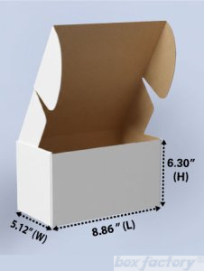 Mailer White Box (3 Ply) 8.86x5.12x6.30 Inch