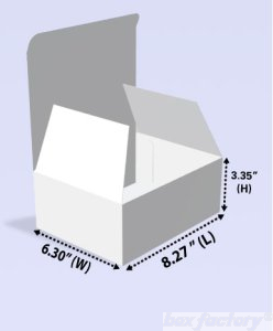 Top tuck White Box (3 Ply) 8.27x6.30x3.35 Inch