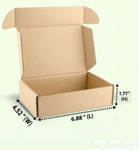 Mailer Brown Box (3 Ply) 6.88x4.52x1.77 Inch