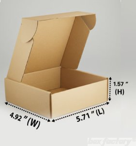 Mailer Brown Box (3 Ply) 5.71x4.92x1.57 Inch