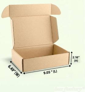 Mailer Brown Box (3 Ply) 9.05x6.49x2.16 Inch
