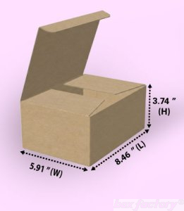 Tuck Brown Box (3 Ply) 8.46x5.51x3.74 Inch