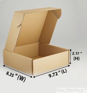 Mailer Brown Box (3 Ply) 9.72x8.35x2.17 Inch