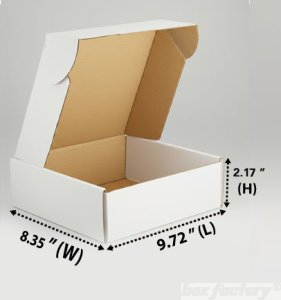 Mailer White Box (3 Ply) 9.72x8.35x2.17 Inch