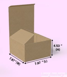 Tuck & Tuck Brown Box (3 Ply) 7.87x7.87x4.53 Inch